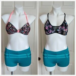 Lot of 3 pieces of bikini tops & swim shorts
